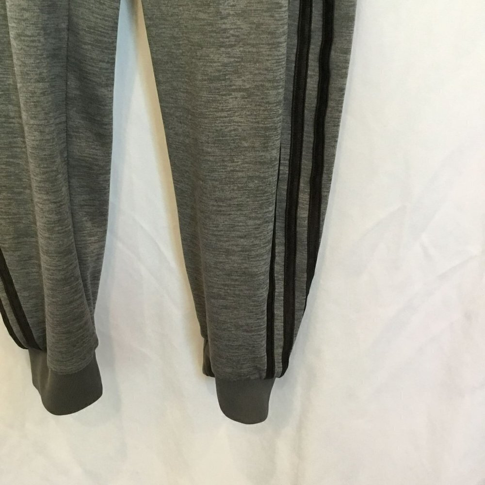Adidas Youth Sweatpants Elastic Waist Athletic With Side Stripes Gray Size 14-16 - Picture 4 of 6